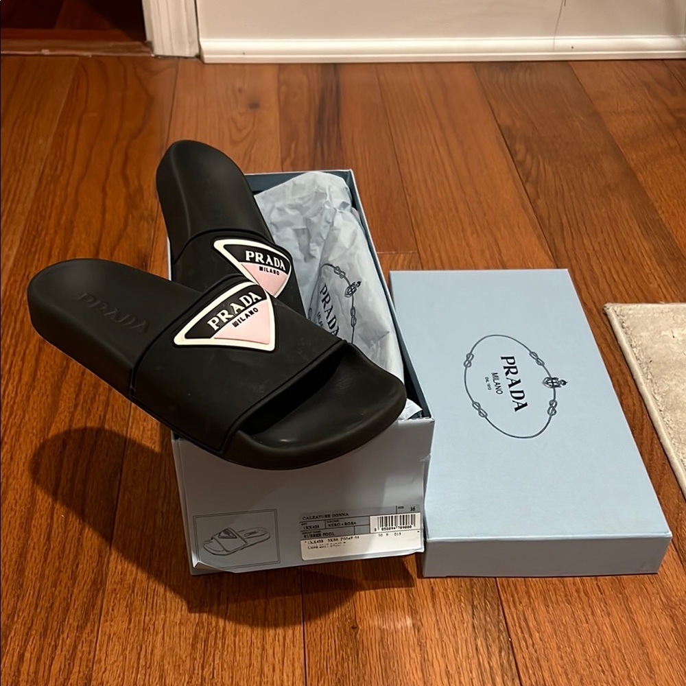 Prada Women's Black Slides